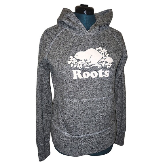 Roots Women's Hoodie Sweatshirt Original Kanga Gray Size SP Canada Beaver - Picture 1 of 7
